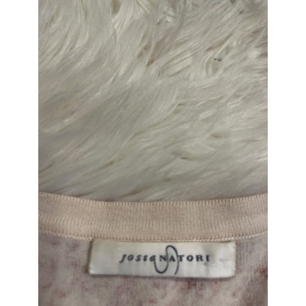 Josie Natori silk stretch knit button front cardigan sweater M - Picture 4 of 8